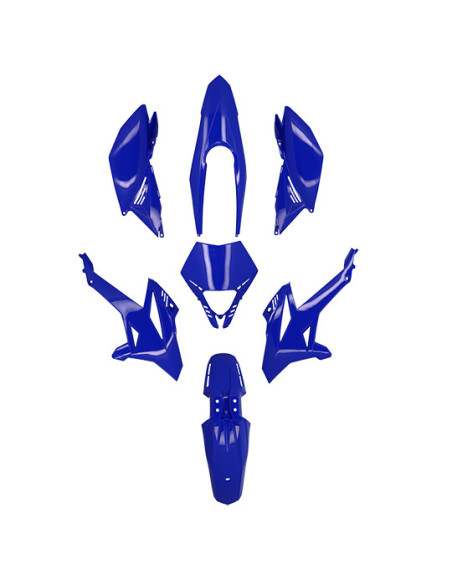 Kit carénages 50 à boite Beta 50 RR après 2012 Bleu (7 pièces)