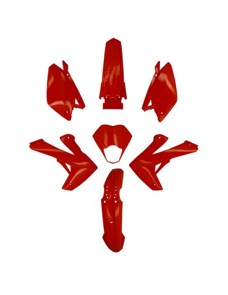 Kit carénages 50 à boite Rieju 50 MRT/MRT SM/Pro/Enduro 2009-2021 Rouge brillant