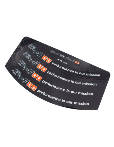 Autocollants de jantes STAGE6 Noir (10 pouces)