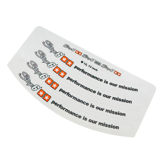 Autocollants de jantes STAGE6 Blanc (12 / 13 pouces)