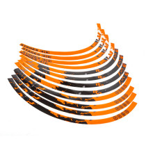 Autocollants de jantes STAGE6 Orange - Noir (17 pouces)