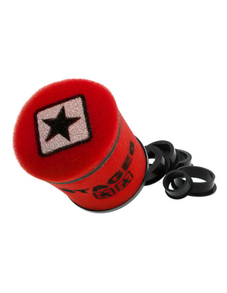 Filtre à air STAGE6 Racing SMALL double mousse rond Rouge (Diam. 28-35-42-45-49-55mm)