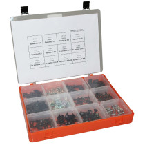 Coffret vis de carrosserie/carénage/capotage avec agrafe