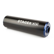 Silencieux d'échappement mécaboite STAGE6 aluminium Bleu / Noir (passage gauche)