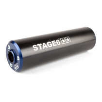 Silencieux d'échappement mécaboite STAGE6 aluminium Bleu / Noir (passage droit)