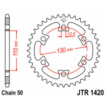Couronne acier JT - 40 dents - Pas 530 - CAN AM / BOMBARDIER 650cc