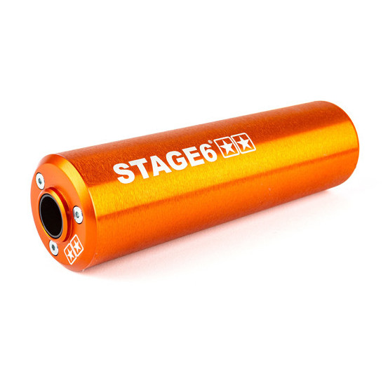 Silencieux d'échappement mécaboite STAGE6 aluminium Orange (passage droit)