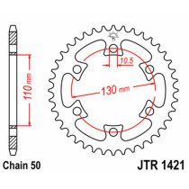 Couronne acier JT - 40 dents - Pas 530 - CAN-AM / BOMBARDIER 650cc