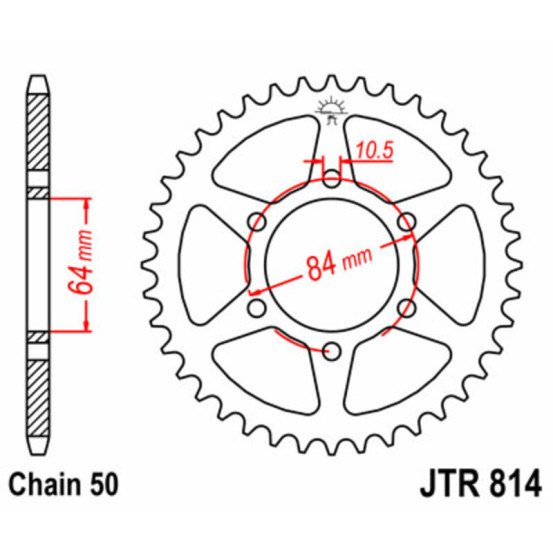 Couronne acier JT - Pas 530 - Nombre de dents au choix
