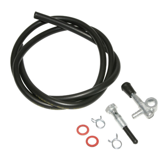 Robinet d'essence à tirette MBK/Motobécane AV88 avec durite noir et colliers