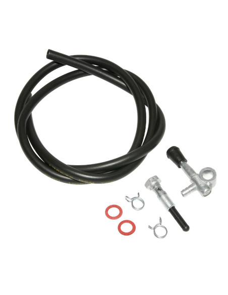 Robinet d'essence à tirette MBK/Motobécane AV88 avec durite noir et colliers