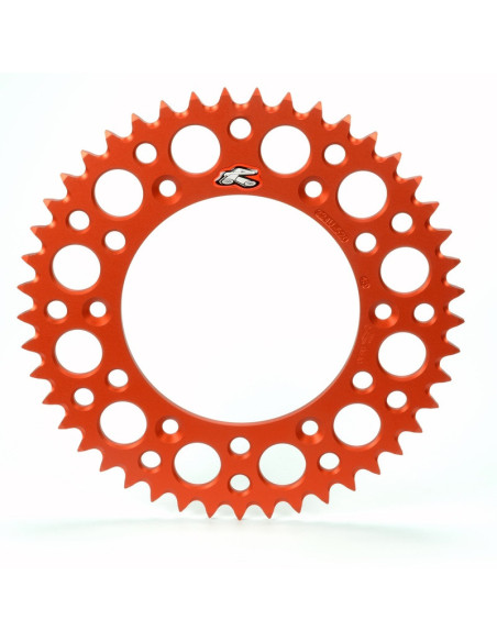 Couronne aluminium RENTHAL 42 dents - Ultra-light anti-boue - HUSABERG KTM HUSQVARNA