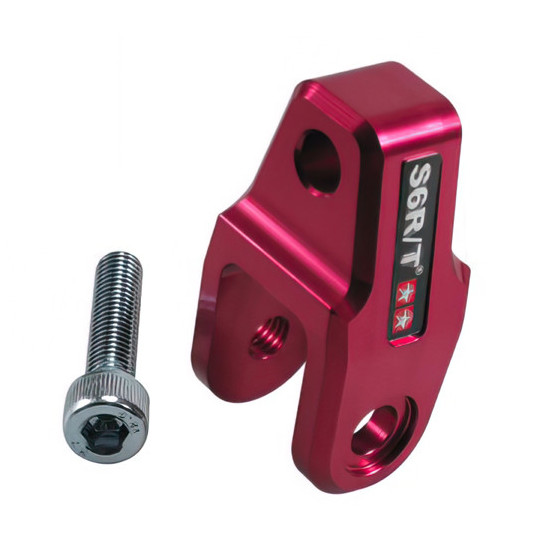 Réhausse d'amortisseur STAGE6 Booster / Nitro +40mm CNC - Rouge (homologué)