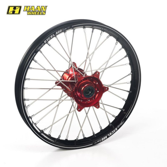 Roue avant complète HAAN WHEELS A60 (21x1,60) HUSABERG - KTM - BETA Noir/Rouge