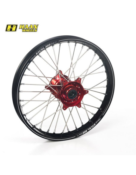 Roue avant complète HAAN WHEELS A60 (21x1,60) HUSABERG - KTM - BETA Noir/Rouge