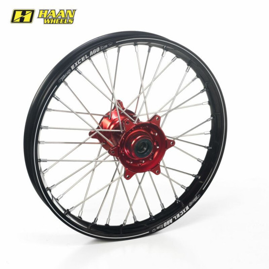 Roue arrière complète HAAN WHEELS A60 19x2.15 HONDA Noir Rouge