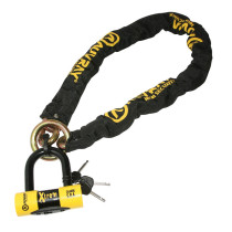 Chaine antivol AUVRAY Xtrem Lasso 120 cm + Bloque disque mini SRA