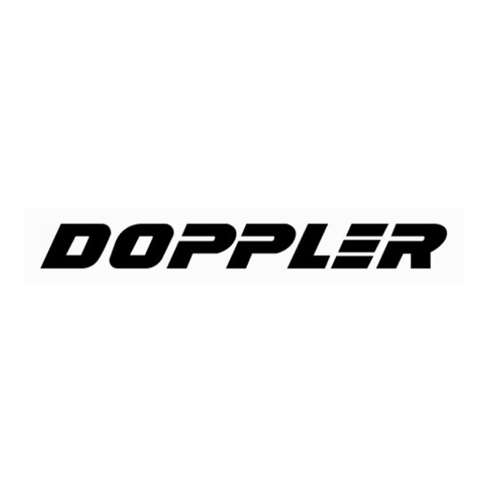 Autocollant silencieux d'échappement DOPPLER Noir