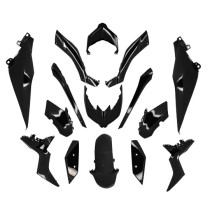 Kit carénages maxiscooter Yamaha 125-300-400 XMAX après 2018 Noir brillant