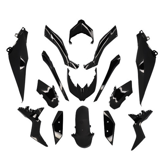 Kit carénages maxiscooter Yamaha 125-300-400 XMAX après 2018 Noir brillant