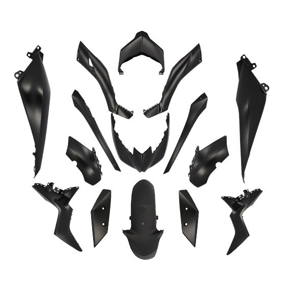 Kit carénages maxiscooter Yamaha 125-300-400 XMAX après 2018 Noir mat