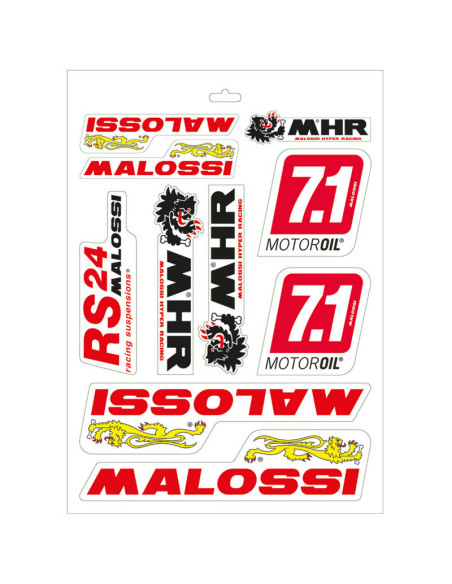Autocollants MALOSSI (planche 245x350mm)