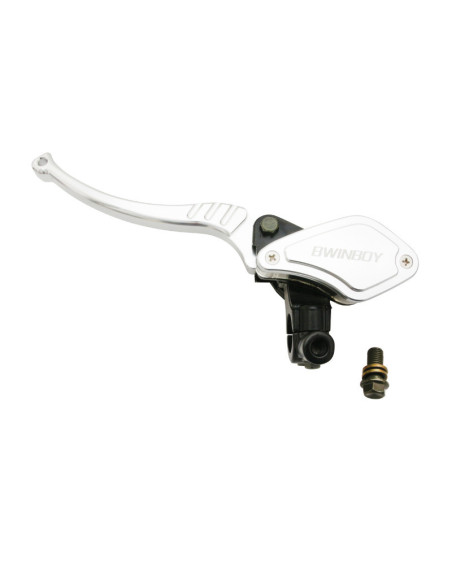 Maître cylindre d'embrayage hydraulique moto universel alu CNC Noir Argent