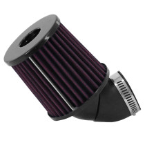 Cornet filtre à air type K&N Noir/Prune 35/28mm (manchon réglable)