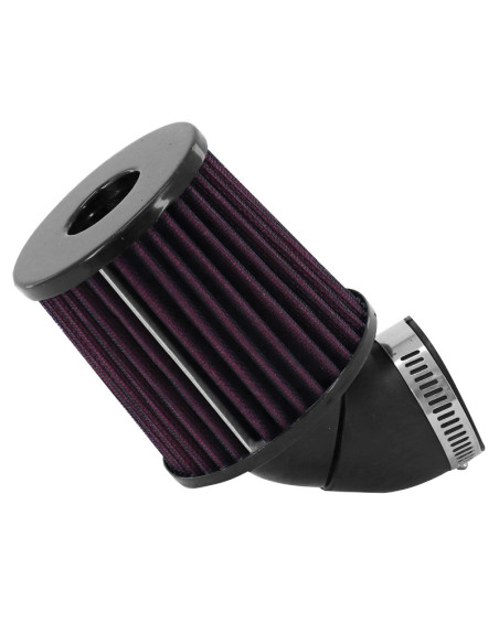 Cornet filtre à air type K&N Noir/Prune 35/28mm (manchon réglable)