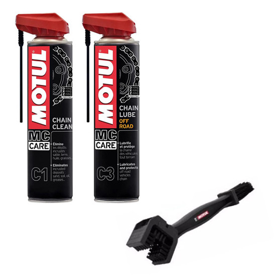 MOTUL Kit entretien graisse chaine brosse moto OFF ROAD