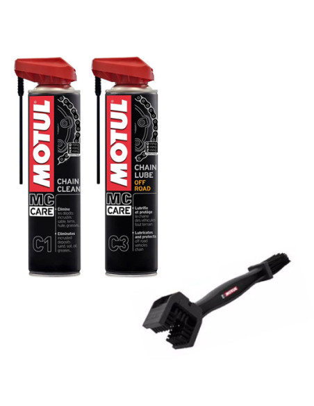 MOTUL Kit entretien graisse chaine brosse moto OFF ROAD
