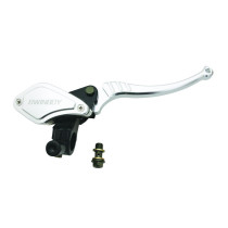 Maître cylindre de frein avant droit moto universel alu CNC Noir argent