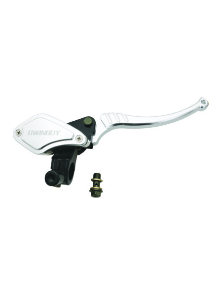 Maître cylindre de frein avant droit moto universel alu CNC Noir argent