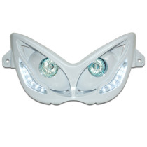 Optique de phare RR8 MBK 50 Nitro/Yamaha 50 Aerox 1997-2012 Blanc (leds blanc)