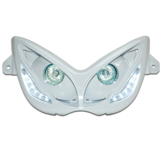 Optique de phare RR8 MBK 50 Nitro/Yamaha 50 Aerox 1997-2012 Blanc (leds blanc)