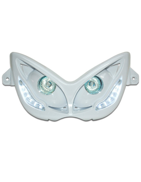 Optique de phare RR8 MBK 50 Nitro/Yamaha 50 Aerox 1997-2012 Blanc (leds blanc)