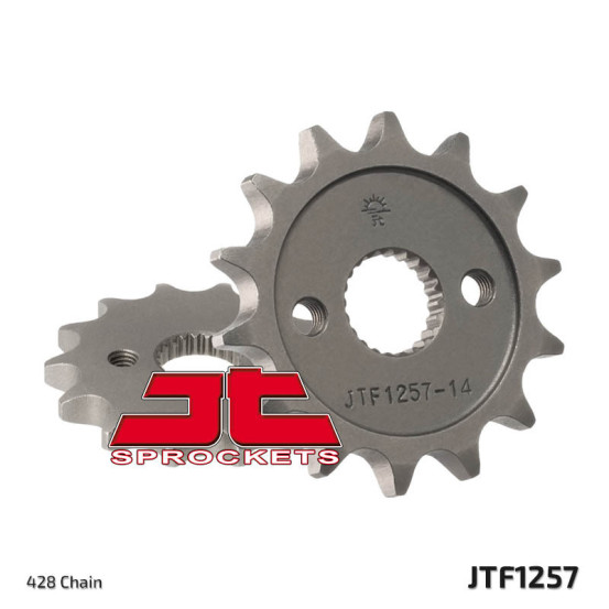 Pignon acier JT - 15 dents - Pas 428 - HONDA 80 / 85 CR