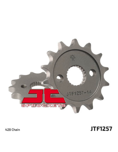Pignon acier JT - 15 dents - Pas 428 - HONDA 80 / 85 CR