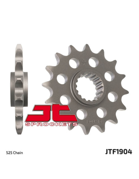 Pignon acier JT - 17 dents - Pas 525 - KTM 950 / 990 / 1190cc