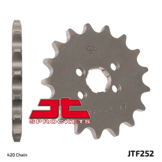 Pignon acier JT - 14 dents - Pas 420 - HONDA 70 ATC / 80 CRF F