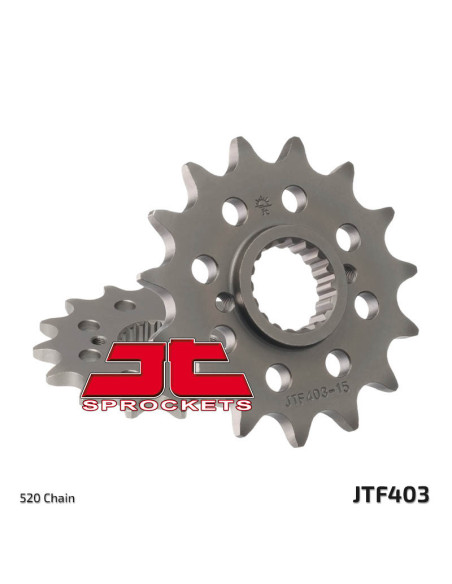 Pignon acier JT - 15 dents - Pas 520 - BMW 450 G X 2008-2010 HUSQVARNA 449 TE 2011-2013
