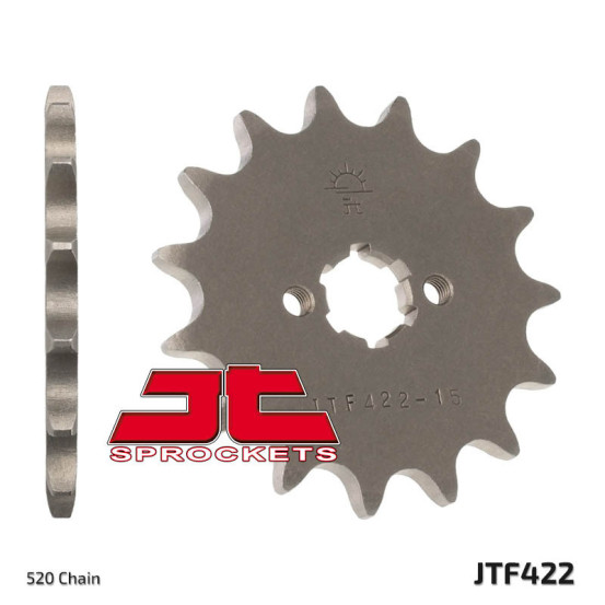 Pignon acier JT - 12 dents - Pas 520 - KAWASAKI 125cc