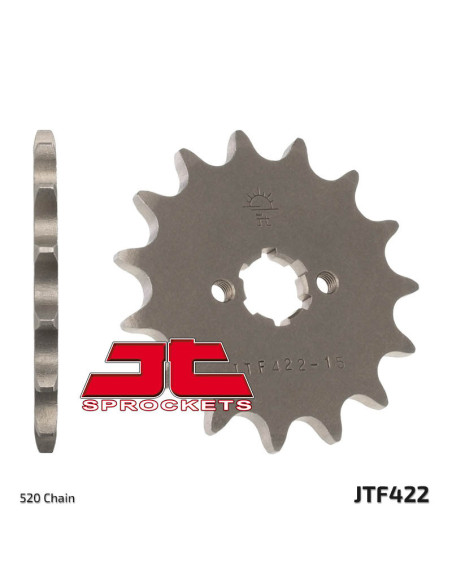 Pignon acier JT - 12 dents - Pas 520 - KAWASAKI 125cc