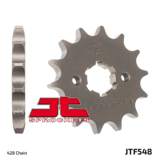 Pignon acier JT - 14 dents - Pas 428 - YAMAHA 125cc