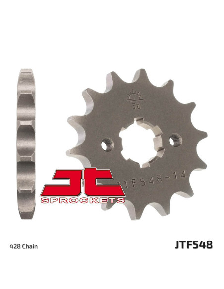 Pignon acier JT - 14 dents - Pas 428 - YAMAHA 125cc