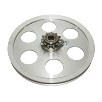 Poulie aluminium 6 trous Peugeot MBK / Motobécane 51 / 103 SP / MVL (pignon 11 dents)