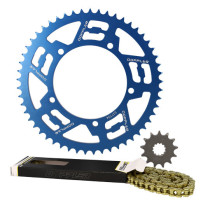 Kit chaine aluminium 13x53 DOPPLER Sherco Enduro / SM Bleu (428 - 5 fixations)
