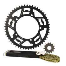 Kit chaine aluminium 13x53 DOPPLER Sherco Enduro / SM Noir (428 - 5 fixations)