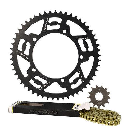 Kit chaine aluminium 13x53 DOPPLER Sherco Enduro / SM Noir (428 - 5 fixations)