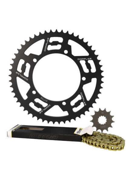 Kit chaine aluminium 13x53 DOPPLER Sherco Enduro / SM Noir (428 - 5 fixations)